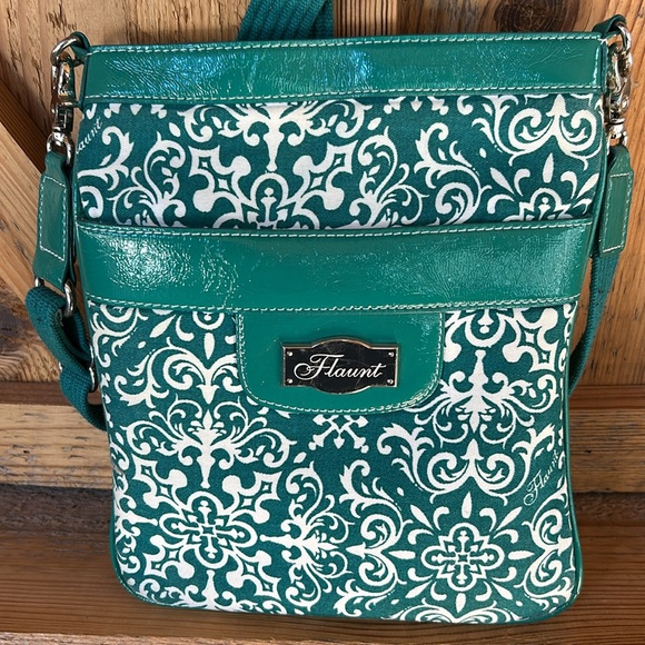 Teal and white crossbody purse Flaunt by Faith Nicole - Picture 6 of 10